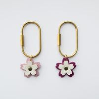 Cherry Blossom Brass Keychain