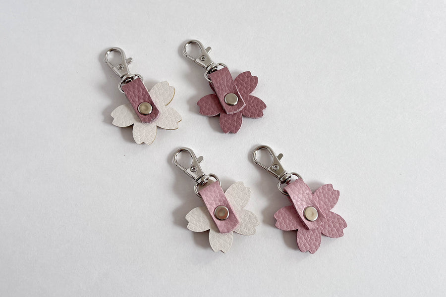 Cherry Blossom Clip Keychain