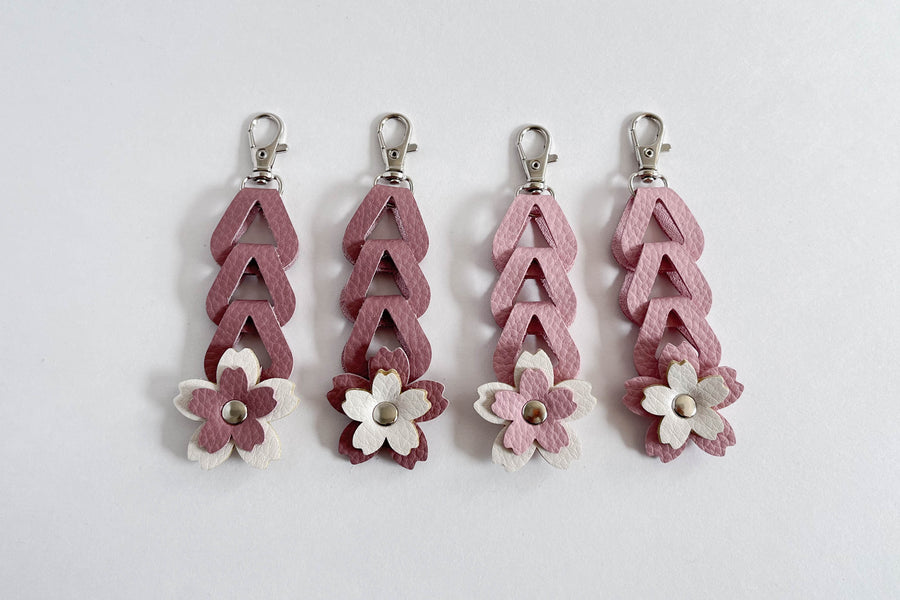Cherry Blossom Interlocked Keychain