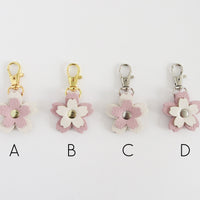 Cherry Blossom Clip Keychain