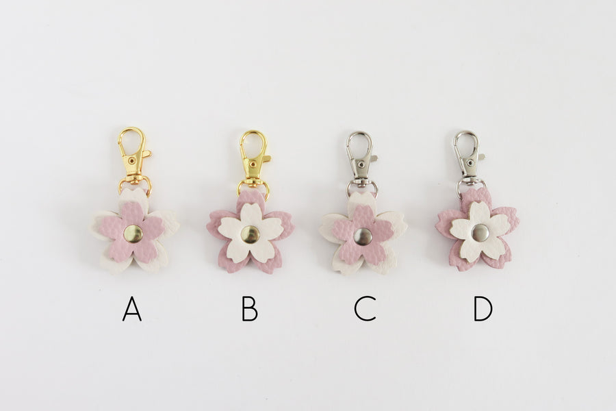 Cherry Blossom Clip Keychain