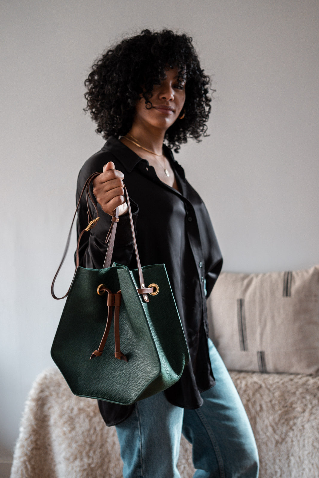 Penny - Leather Bucket Bag