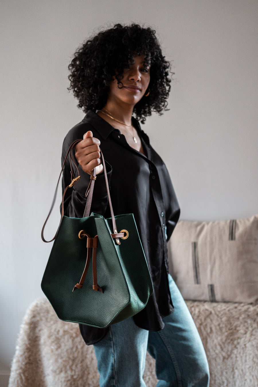 Penny - Leather Bucket Bag – MAMEYO Goods