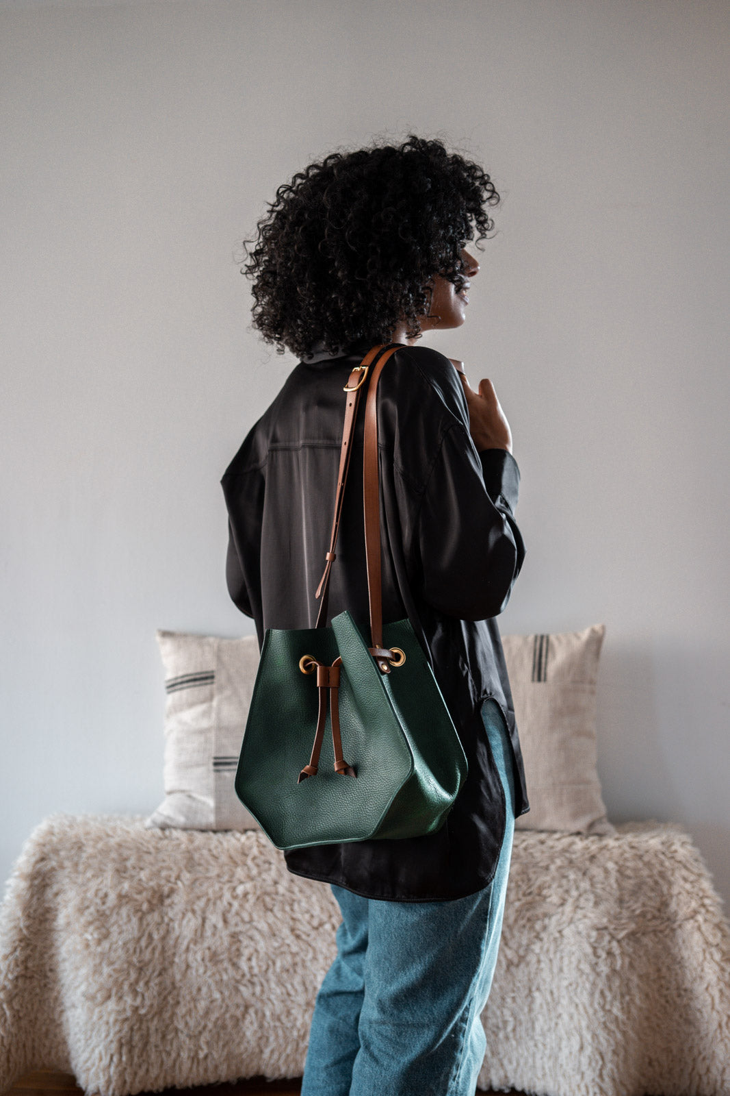 Penny - Leather Bucket Bag