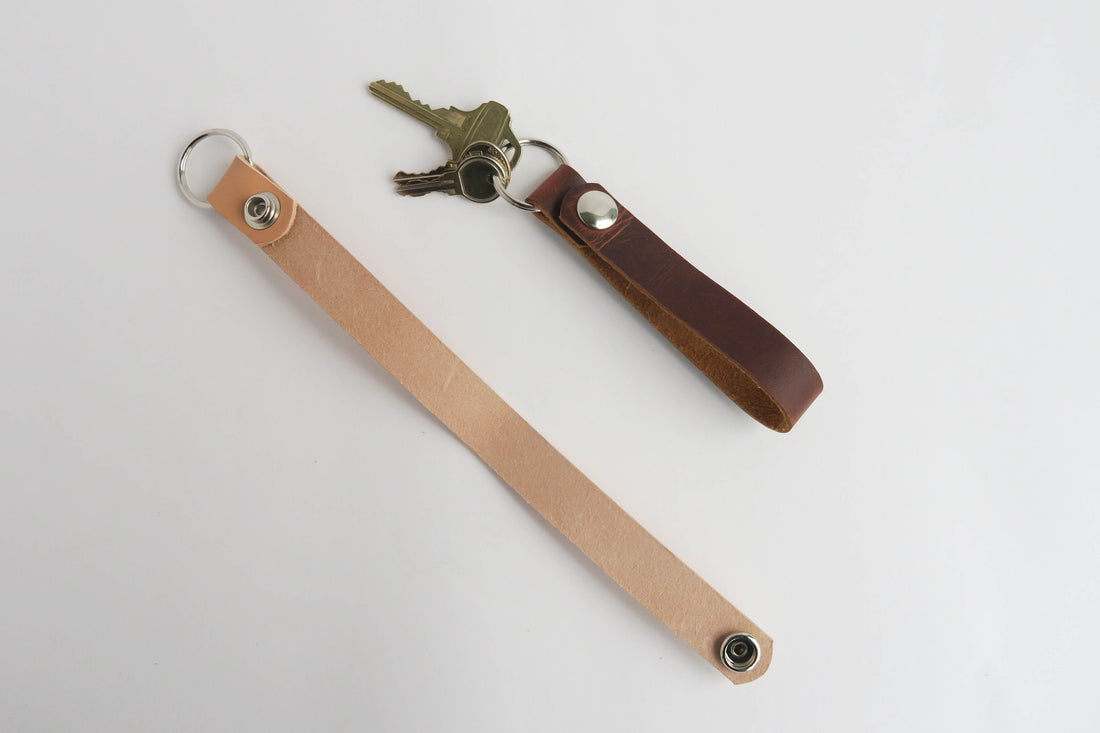 Snap Leather Key Chain